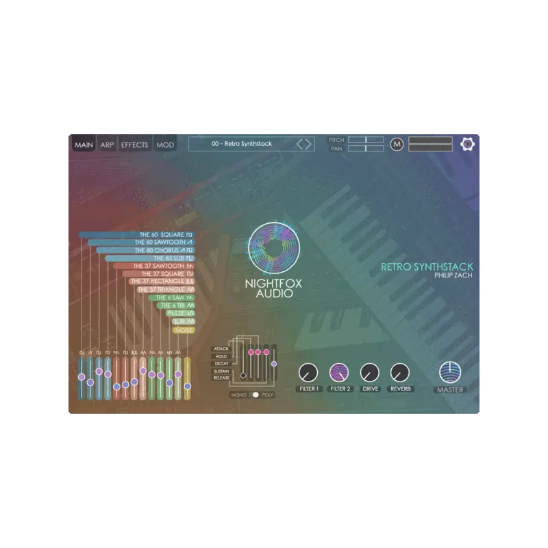 Nightfox Audio Retro Synthstack 復古合成器音源 (下載版) - 主圖