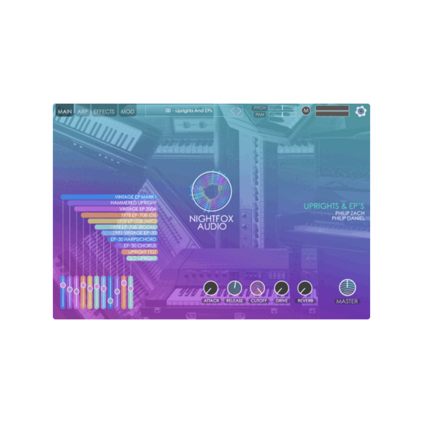 Nightfox Audio Uprights and EPs 直立鋼琴與電鋼琴音源 (下載版) - 音源軟體 Plugin 
