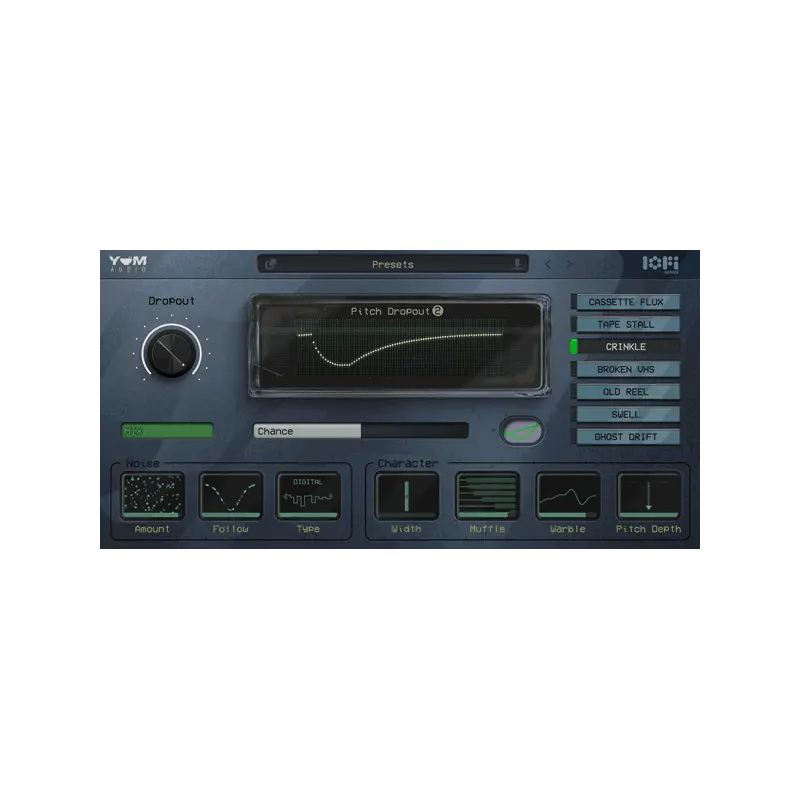 Yum Audio LoFi Pitch Dropout 2 磁帶掉音效果 Plugin (下載版) - 主圖