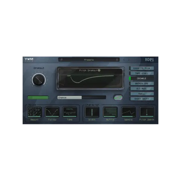 Yum Audio LoFi Pitch Dropout 2 磁帶掉音效果 Plugin (下載版) - 產品圖片 1