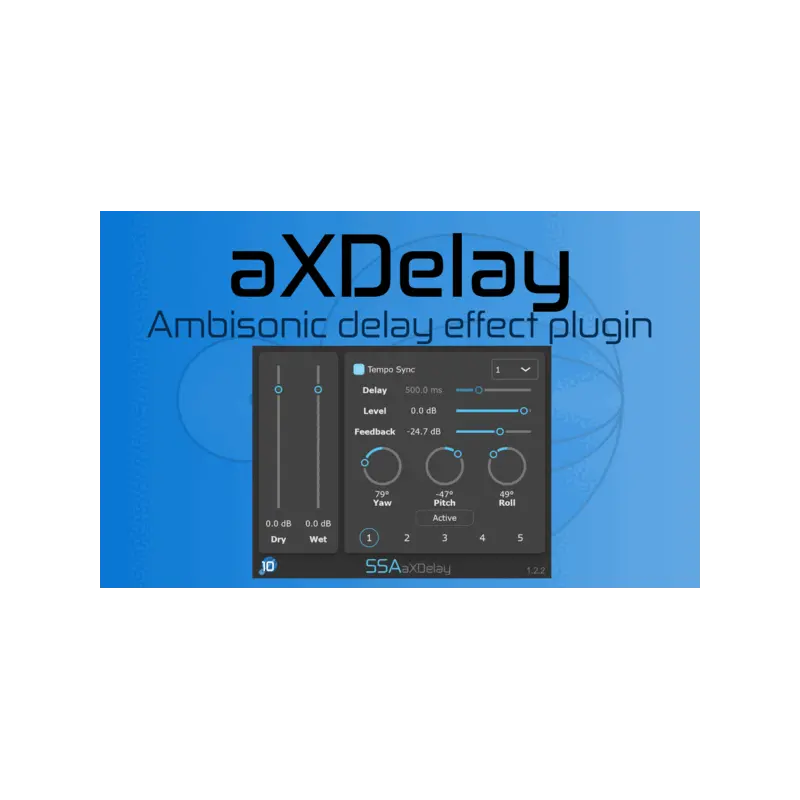 SSA Plugins aXDelay Ambisonics 延遲 Plugin (下載版) - 主圖