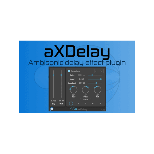SSA Plugins aXDelay Ambisonics 延遲 Plugin (下載版) - 多聲道 / 空間音訊處理