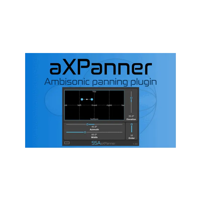 SSA Plugins aXPanner Ambisonics 聲像 Plugin (下載版) - 主圖