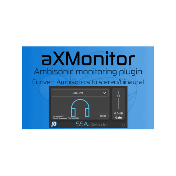 SSA Plugins aXMonitor Ambisonics 監聽解碼 Plugin (下載版) - 多聲道 / 空間音訊處理