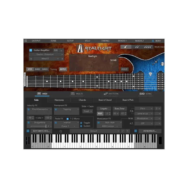 MusicLab RealEight 6 8 弦電吉他音源 (下載版) - 主圖