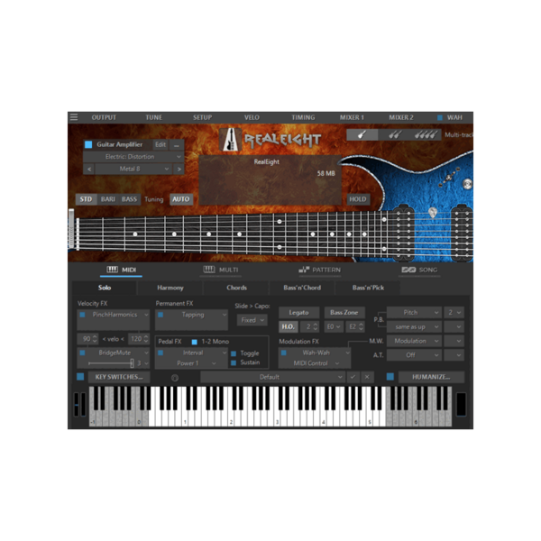 MusicLab RealEight 6 8 弦電吉他音源 (下載版) - 音源軟體 Plugin 