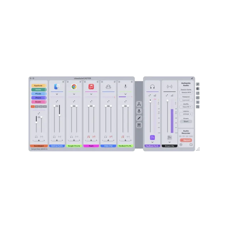 Ginger Audio CASTER Mac 虛擬混音器 (下載版) - 主圖