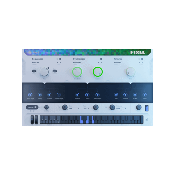 UJAM Usynth PIXEL 復古遊戲機合成器 (下載版) - 音源軟體 Plugin 