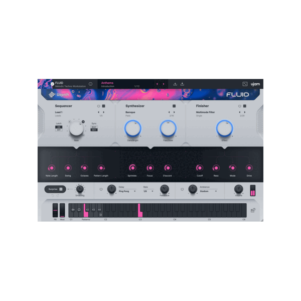 UJAM Usynth FLUID Melodic Techno 合成器 (下載版) - 音源軟體 Plugin 