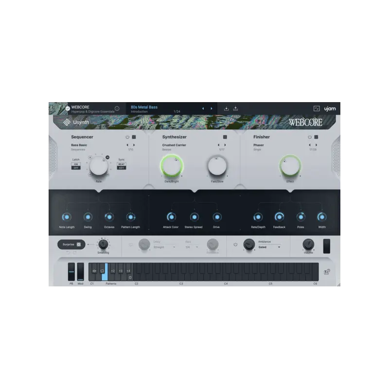 UJAM Usynth WEBCORE Hyperpop 合成器 (下載版) - 主圖