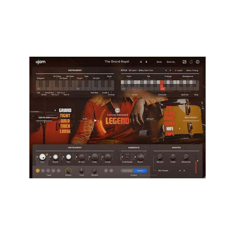 UJAM Virtual Drummer LEGEND 70 年代虛擬鼓手 (下載版) - 主圖