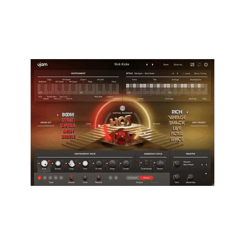 UJAM Virtual Drummer HOT 流行嘻哈虛擬鼓手 (下載版) - 主圖