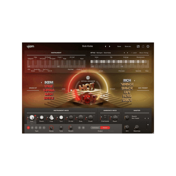 UJAM Virtual Drummer HOT 流行嘻哈虛擬鼓手 (下載版) - 音源軟體 Plugin 