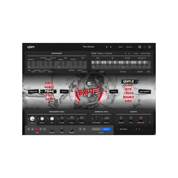 UJAM Virtual Drummer BRUTE Grunge／Nu-metal 虛擬鼓手 (下載版) - 產品圖片 1