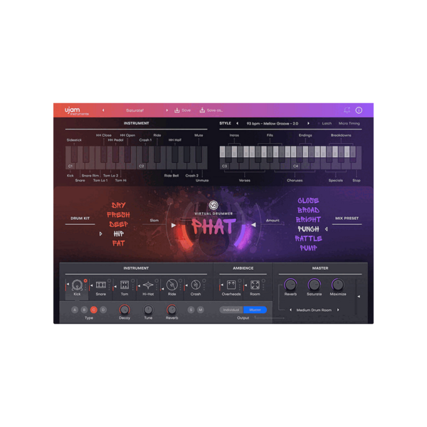 UJAM Virtual Drummer PHAT 2 Funk 虛擬鼓手 (下載版) - 音源軟體 Plugin 