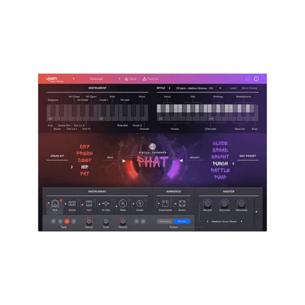 UJAM Virtual Drummer PHAT 2 Funk 虛擬鼓手 (下載版) - 產品圖片 1