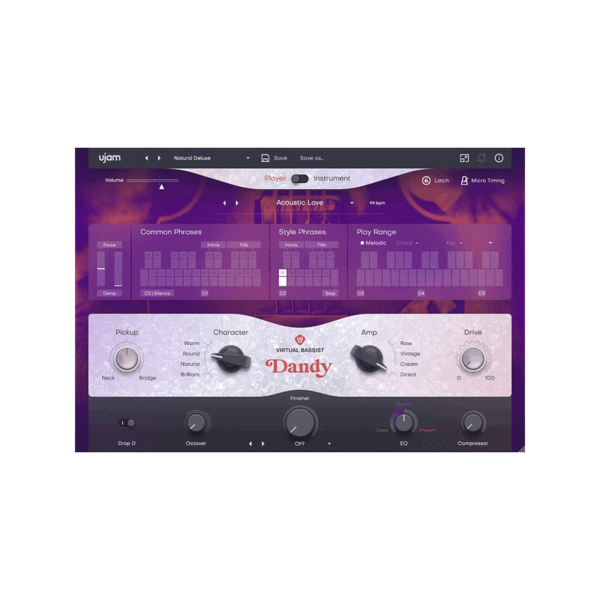 UJAM Virtual Bassist DANDY 復古電貝斯手 (下載版) - 音源軟體 Plugin 