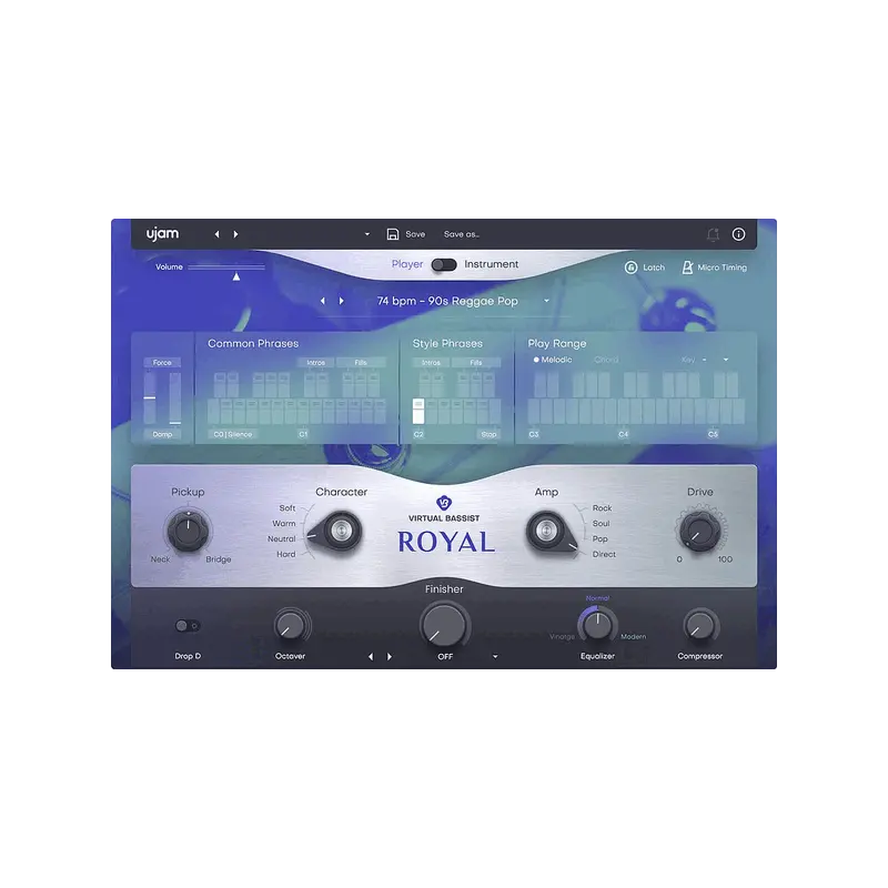 UJAM Virtual Bassist ROYAL 2 流行搖滾電貝斯手 (下載版) - 主圖