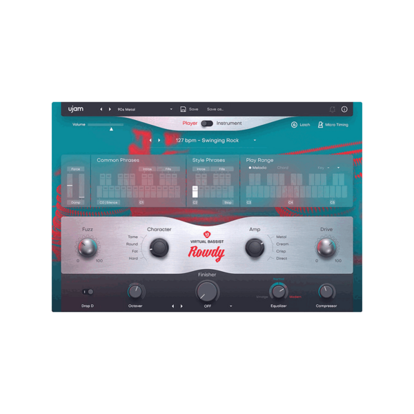 UJAM Virtual Bassist ROWDY 2 搖滾破音貝斯手 (下載版) - 音源軟體 Plugin 