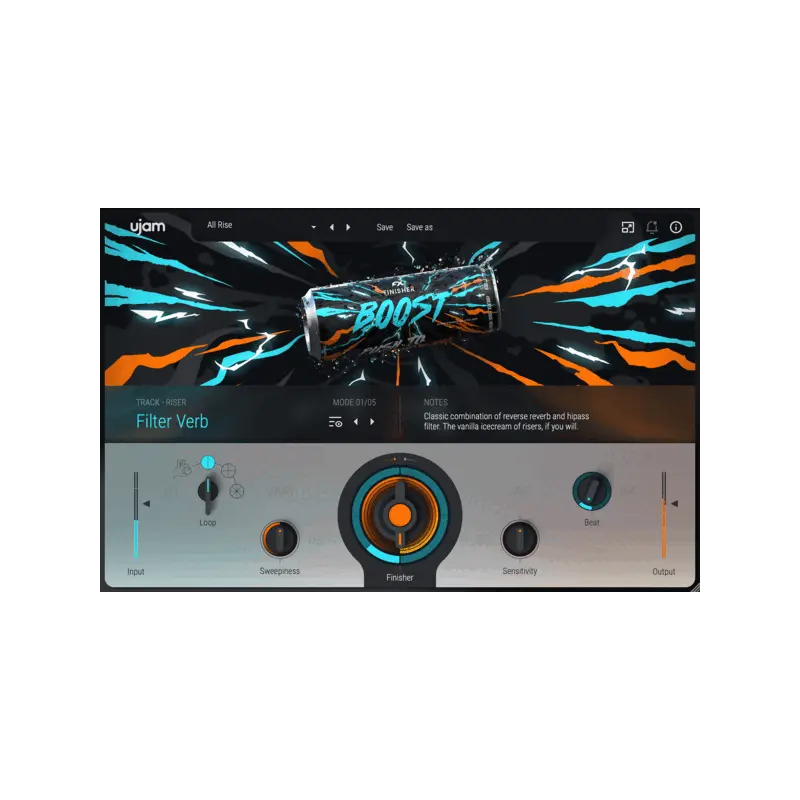 UJAM Finisher BOOST 轉場多重效果器 (下載版) - 主圖