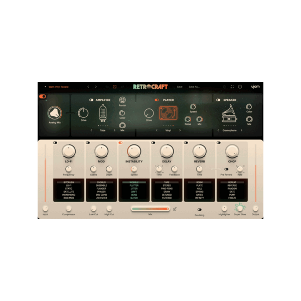 UJAM RETROCRAFT 復古效果處理器 (下載版) - 效果器軟體 Plugin