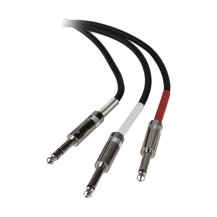 YQQ2 Stereo 6.3mm to Mono 6.3mm 導線