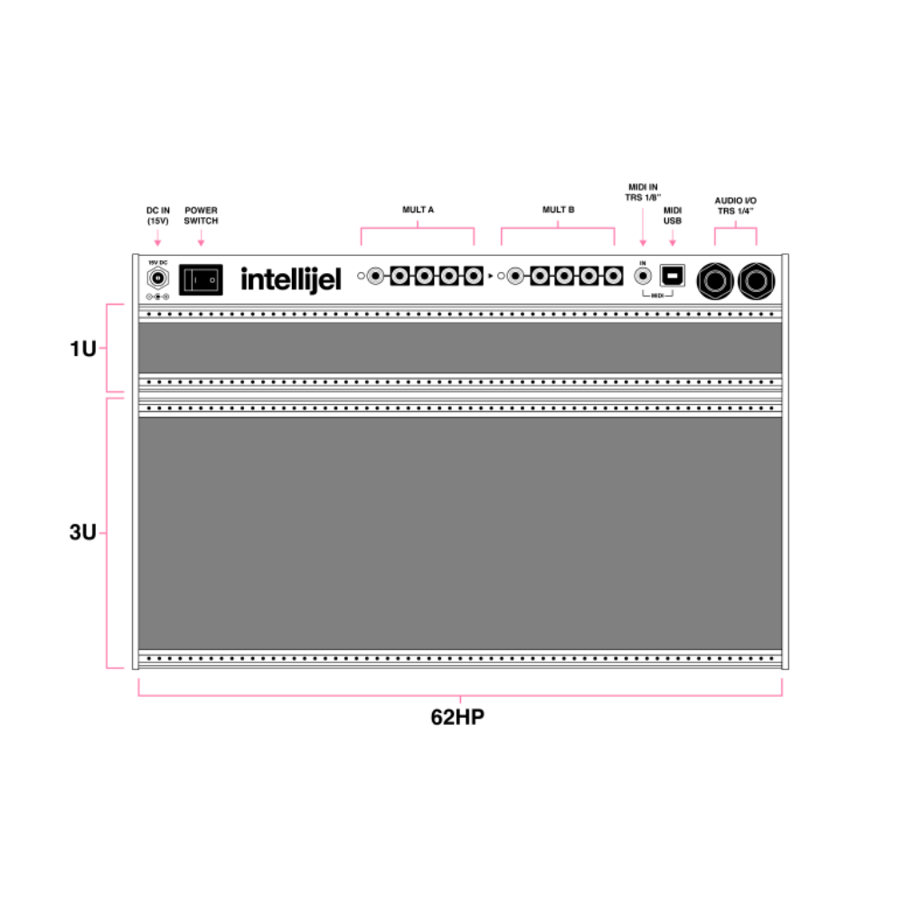 Intellijel 62HP 4U Palette Case Eurorack 機箱 - 產品圖片 2