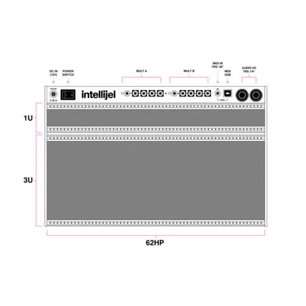 Intellijel 62HP 4U Palette Case Eurorack 機箱 - 產品圖片 2