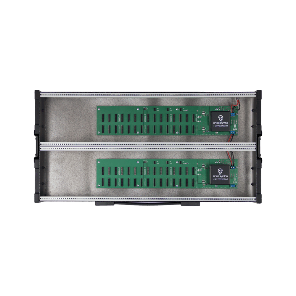 Erica Synths 2x104HP Aluminum Travel Case with Lid 模組化合成器電源箱 - 產品圖片 2