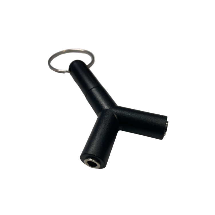 d.gig 3.5MM 耳機一分二轉接頭 轉接鑰匙圈 - 產品圖片 2