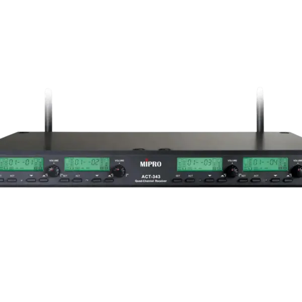 MIPRO ACT-343 UHF 類比四頻道接收機 32H*4 無線麥克風系統 - 產品圖片 2