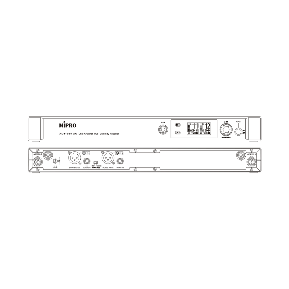 MIPRO ACT-5812A 580H 無線麥克風系統 - 產品圖片 3