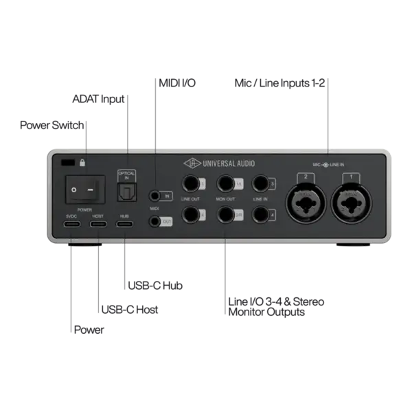 Universal Audio Volt 4 Gen 2 USB-C 錄音介面 第二代 ADAT MIDI Volt4 - 產品圖片 4
